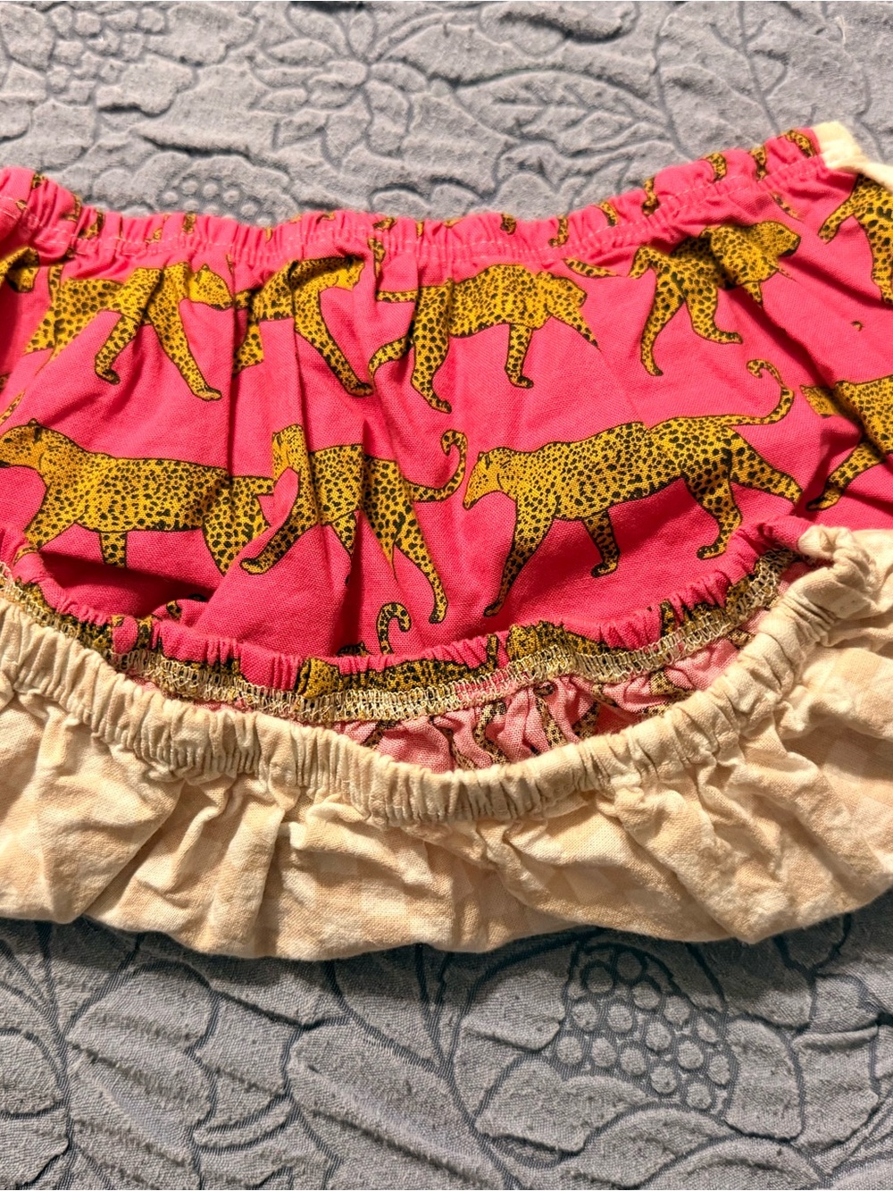 Pink Leopard Print reversible bubble top